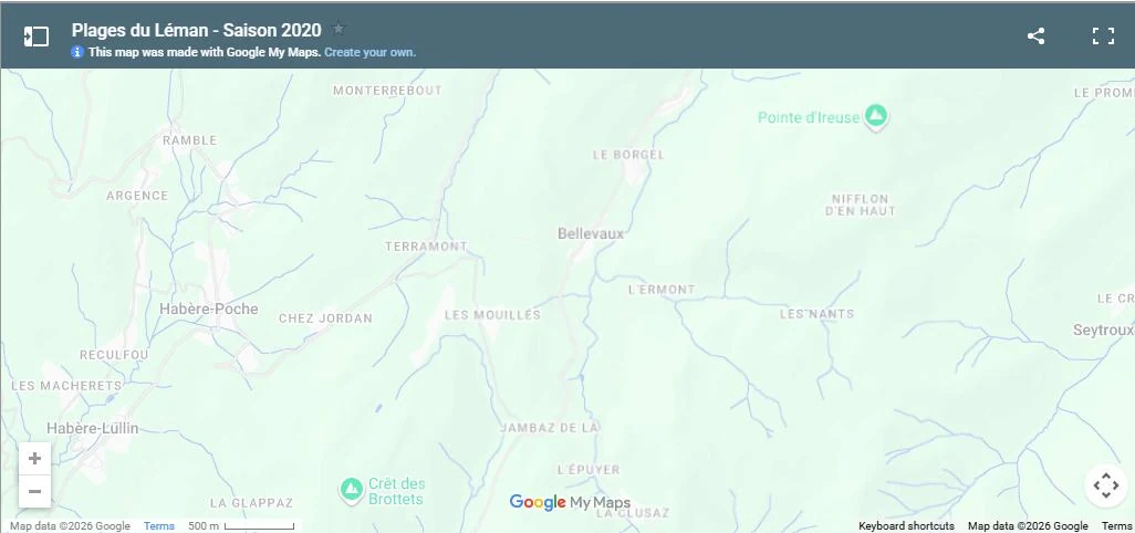 Lake Geneva swim locations map from approved Figma